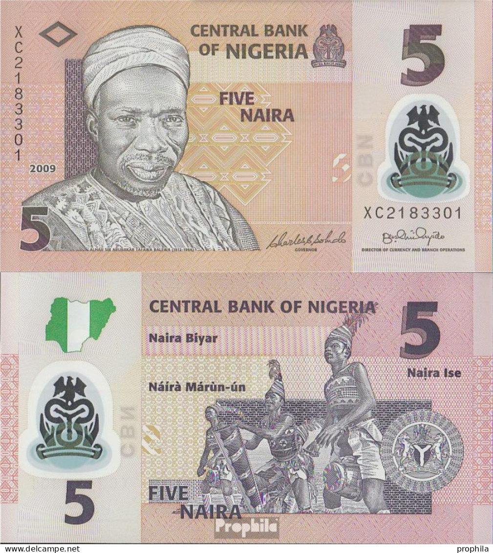 Nigeria Pick-Nr: 38b Bankfrisch 2009 5 Naira - Nigeria