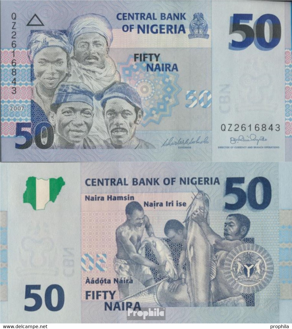 Nigeria Pick-Nr: 35b Bankfrisch 2007 50 Naira - Nigeria