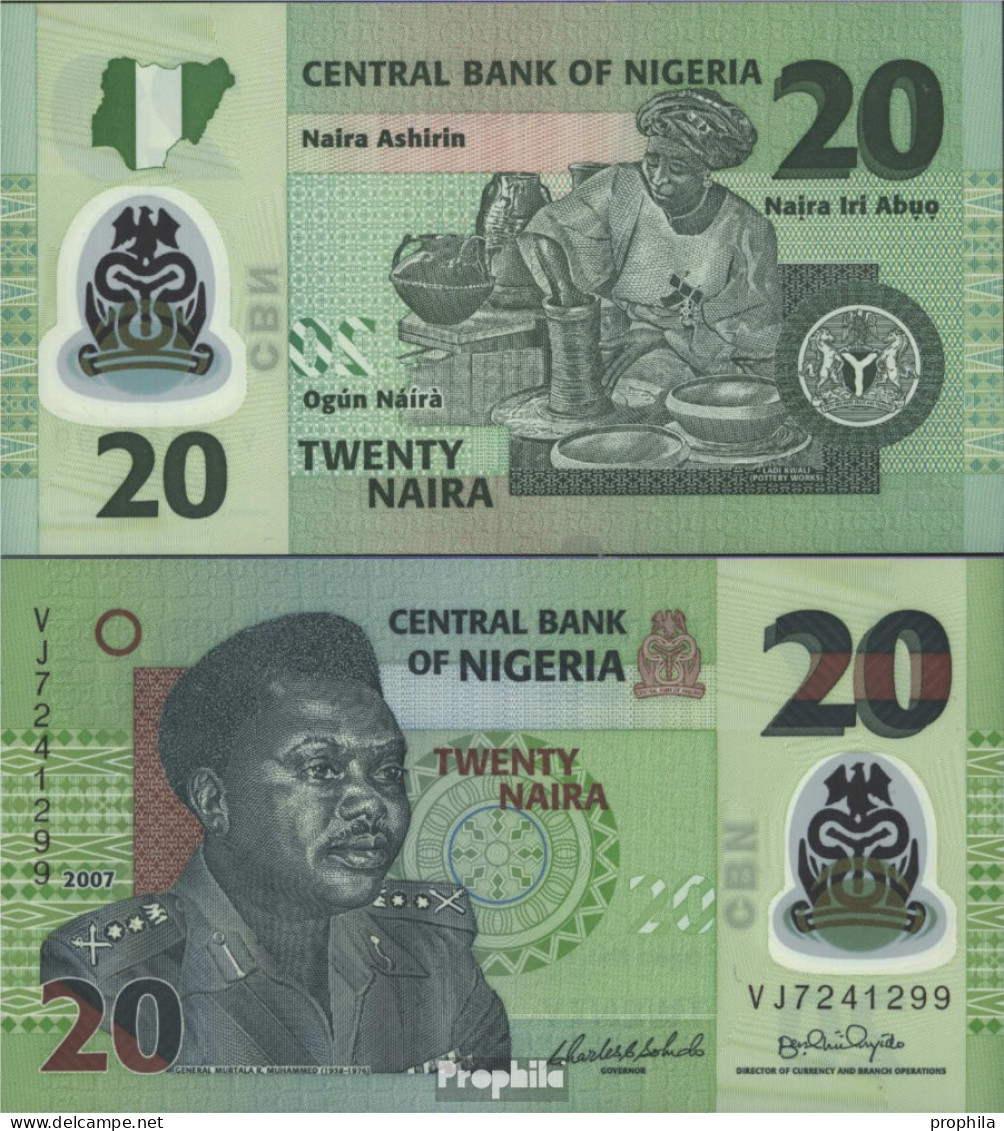 Nigeria Pick-Nr: 34b Bankfrisch 2007 20 Naira - Nigeria