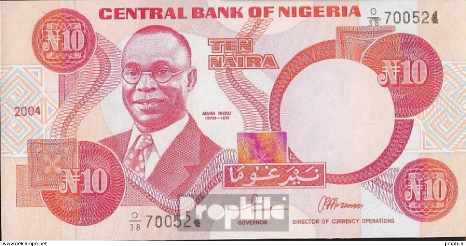 Nigeria Pick-Nr: 25g (2004) Bankfrisch 2004 10 Naira - Nigeria