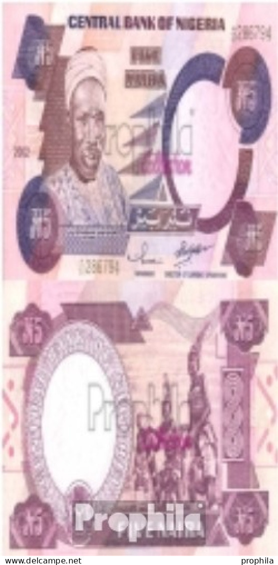 Nigeria Pick-Nr: 24g (2002) Bankfrisch 2002 5 Naira - Nigeria