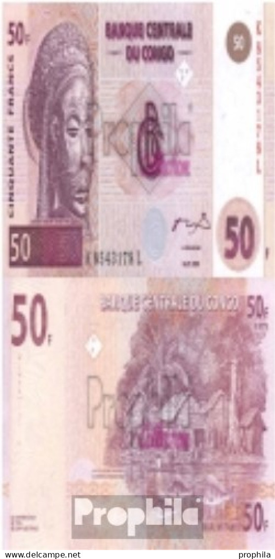 Kongo (Kinshasa) Pick-Nr: 91A Bankfrisch 2000 50 Francs - Ohne Zuordnung