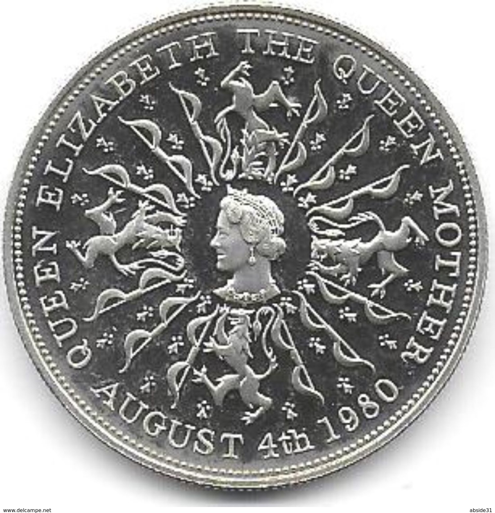 Queen Elizabeth The Queen Mother   1980 ( Proof Silver ) - Maundy Sets & Commemorative