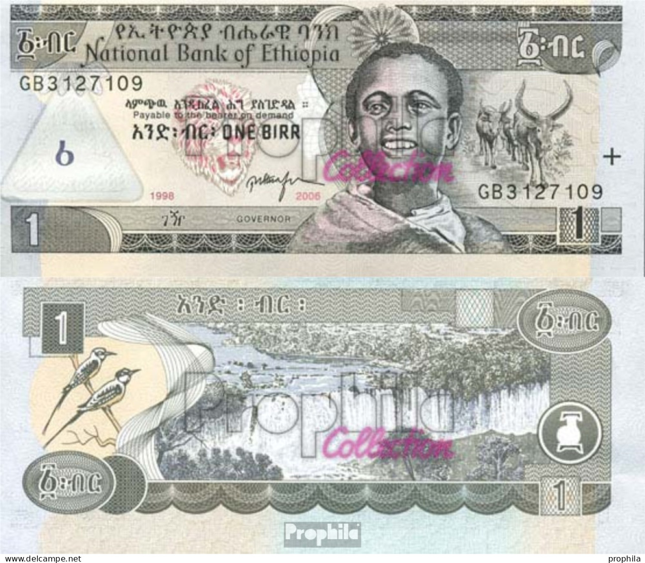 Äthiopien Pick-Nr: 46d Bankfrisch 2006 1 Birr - Aethiopien