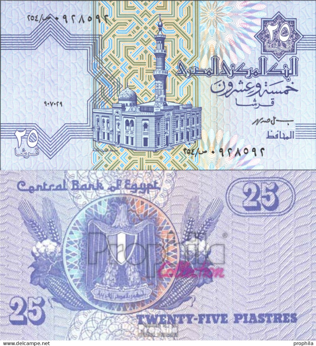 Ägypten Pick-Nr: 57b Signatur 19 Bankfrisch 1998 25 Piastres - Aegypten