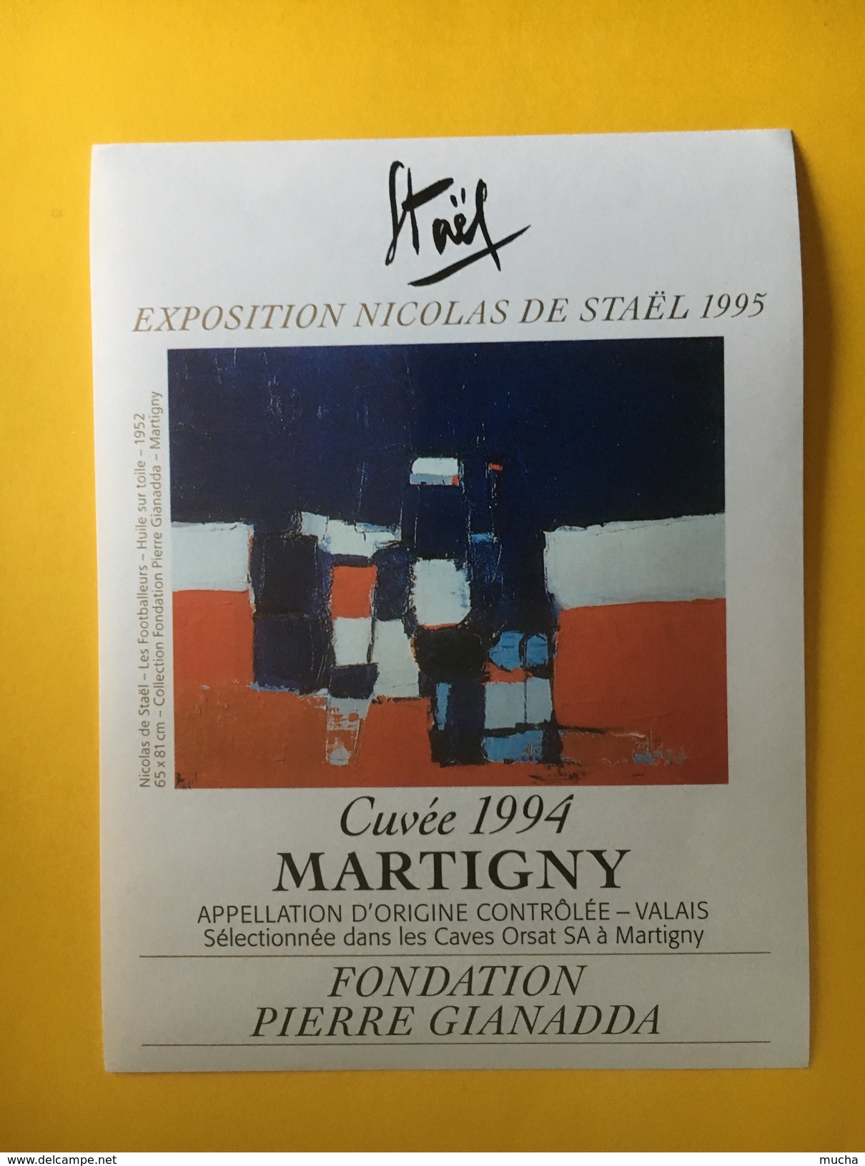 5932 - Nicolas De Staël Exposition 1995  Fondation Pierre Gianadda Martigny Suisse - Kunst