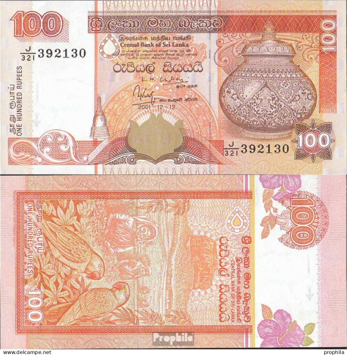 Sri Lanka Pick-Nr: 111b Bankfrisch 2001 100 Rupees - Sri Lanka