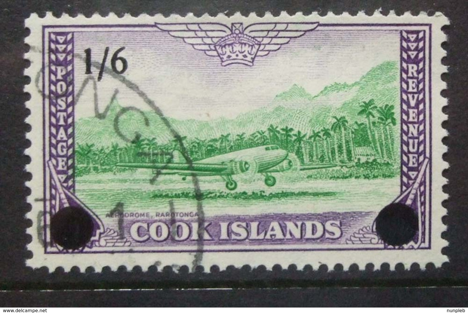 COOK ISLANDS - 1960 Surcharge Issue - Raratonga Airfield - Cook Islands