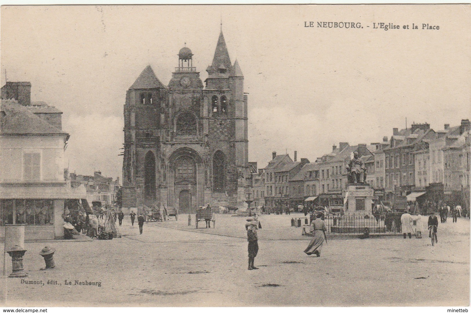 27Le Neubourg L'église Et La Place TBE - Le Neubourg