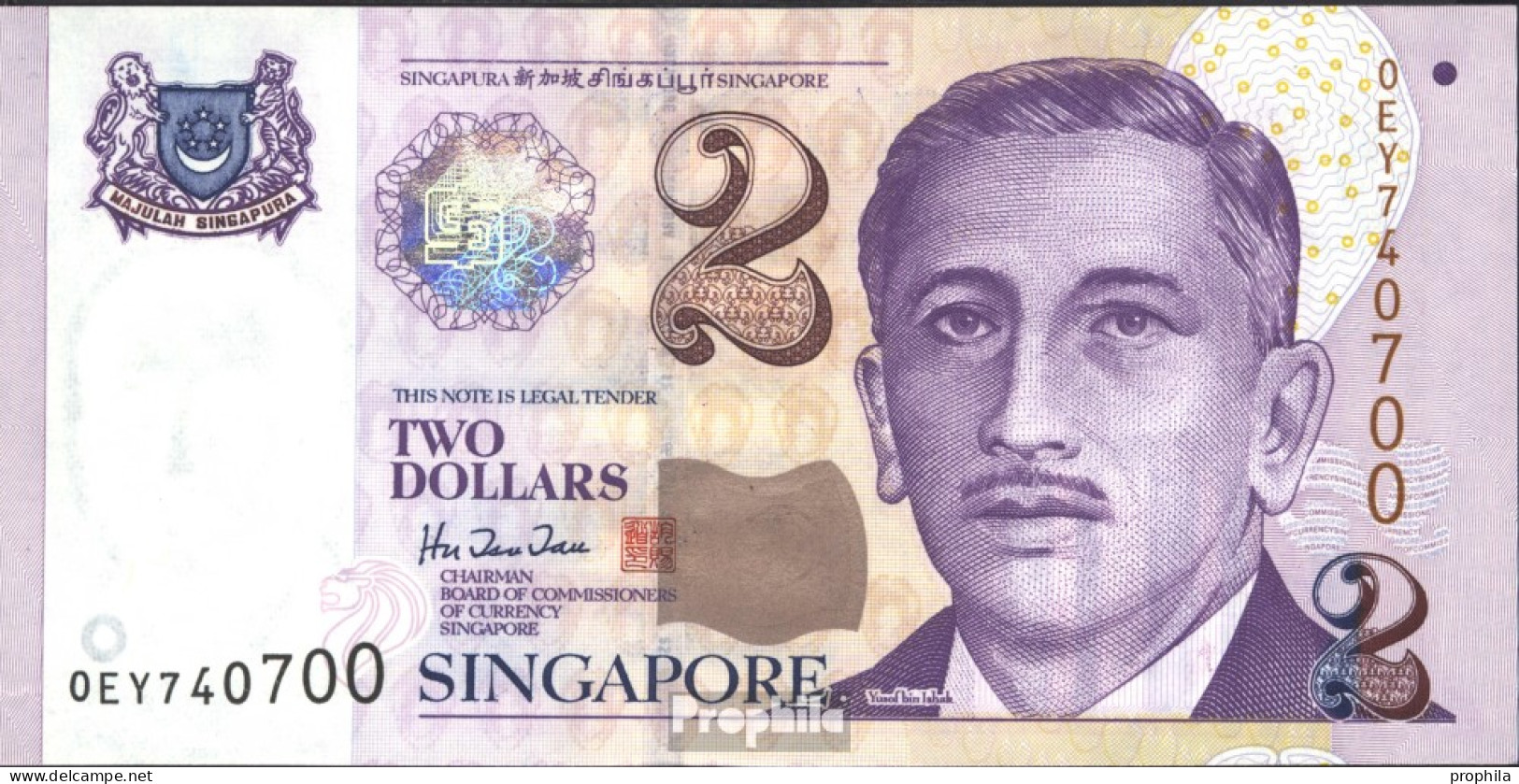 Singapur Pick-Nr: 45 Bankfrisch 2000 2 Dollars - Singapore