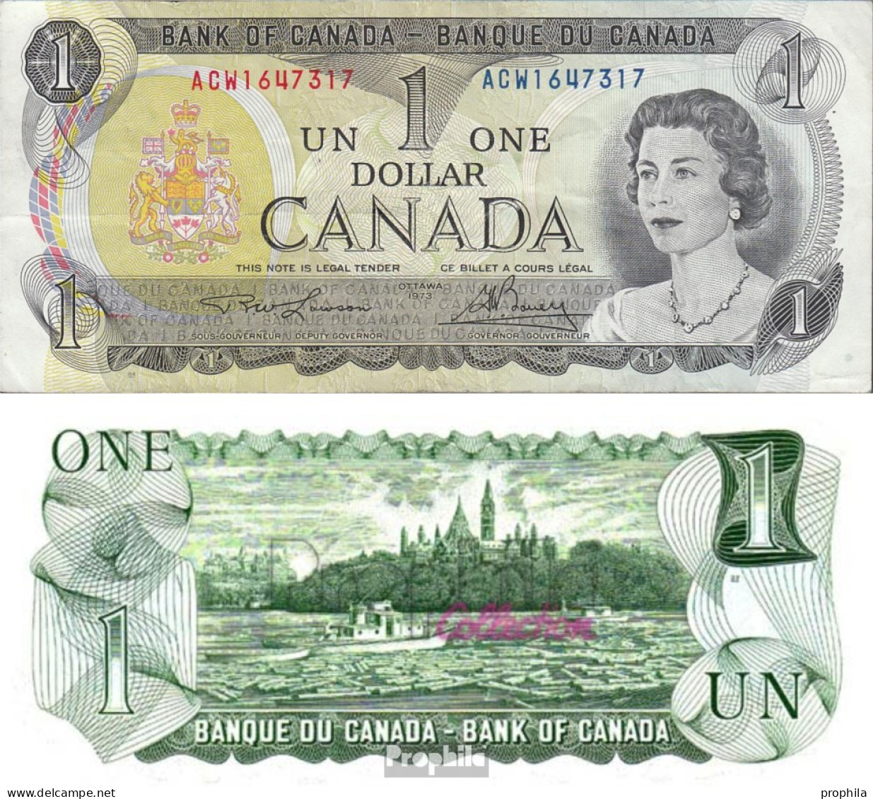 Kanada Pick-Nr: 85a Bankfrisch 1973 1 Dollar - Kanada