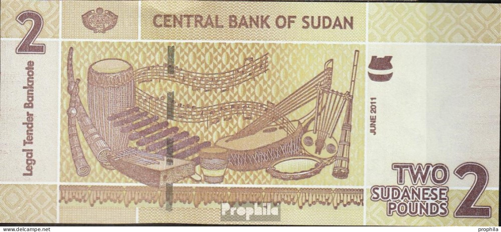 Sudan Pick-Nr: 71a Bankfrisch 2011 2 Pound - Sudan