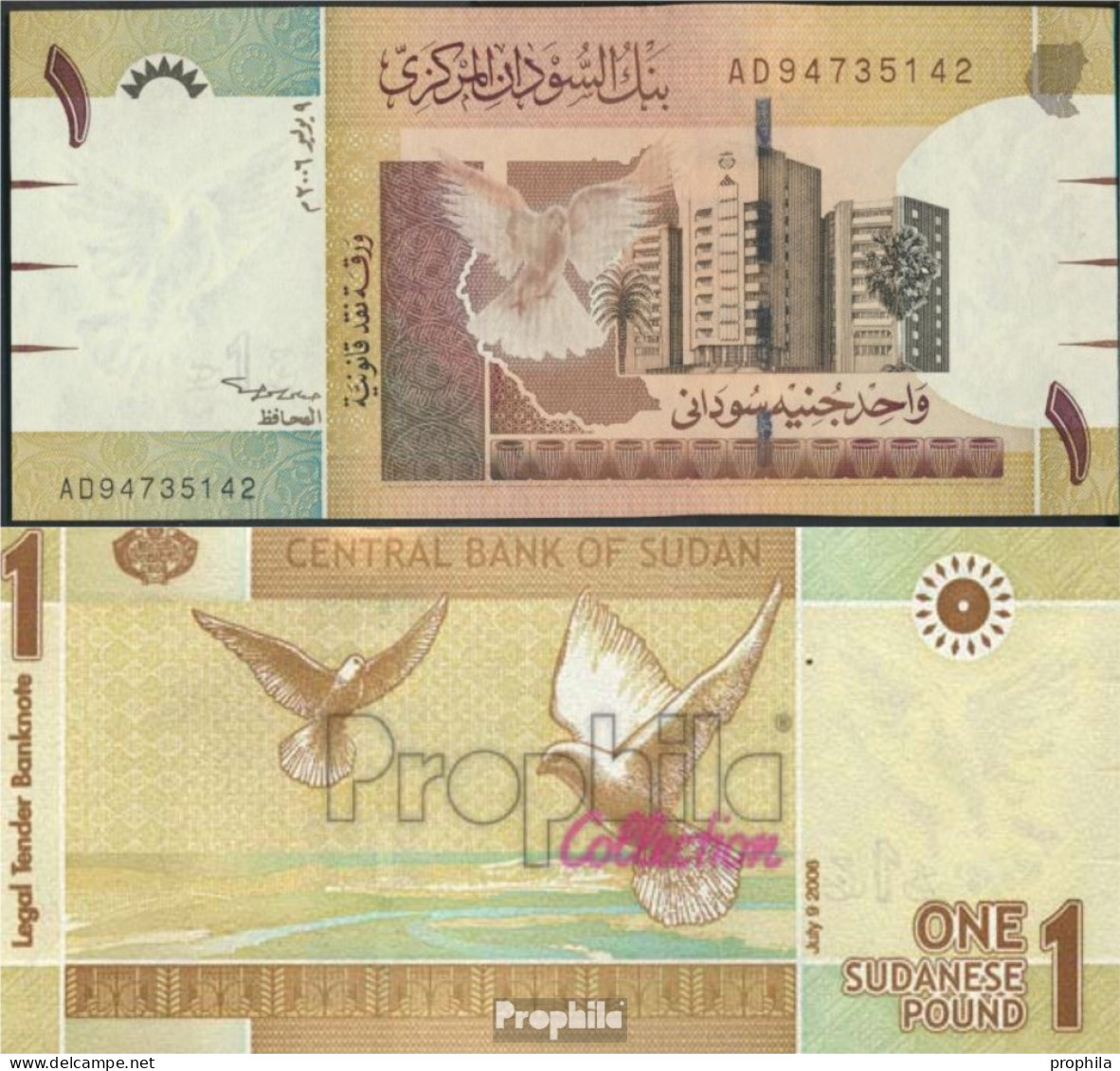 Sudan Pick-Nr: 64a Bankfrisch 2006 1 Pound - Sudan