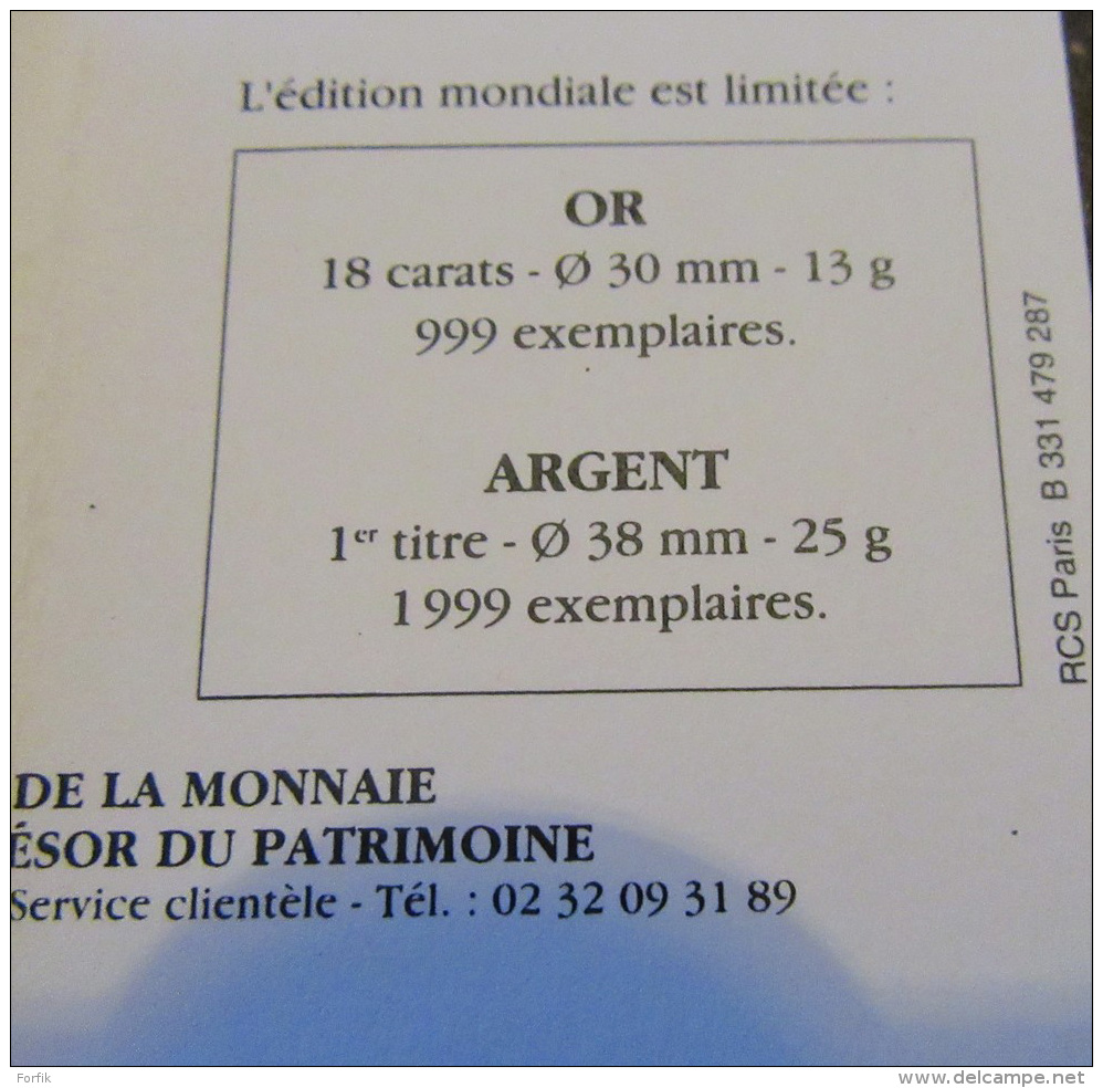 France - Monnaie/Médaille Frappe Du Siècle An 2000 - Belle épreuve / Proof - Argent 1er Titre - 1999 Exemplaires - Commémoratives