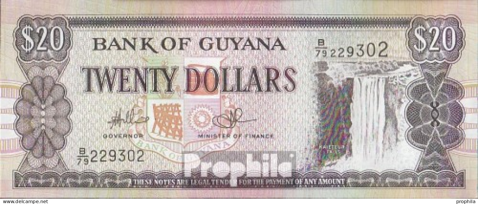 Guyana Pick-Nr: 30e, Signatur 14 Bankfrisch 2006 20 Dollars - Guyana