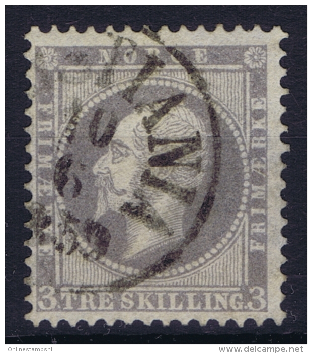 Norway:  Mi  3 Obl./Gestempelt/used  1856 - Gebraucht