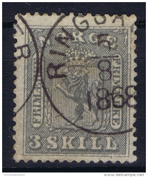 Norway:  Mi  7 Obl./Gestempelt/used  1863 - Usados