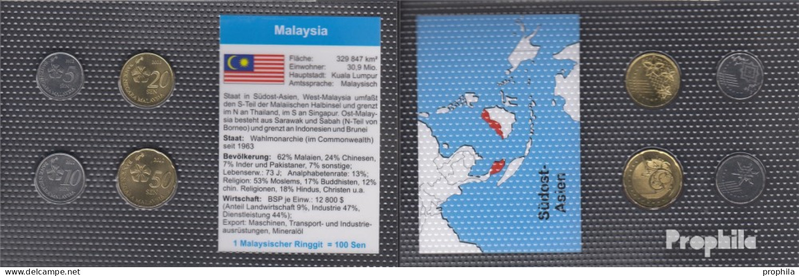 Malaysia Stgl./unzirkuliert Kursmünzen Stgl./unzirkuliert 2012- 5 Sen Bis 50 Sen - Malaysie