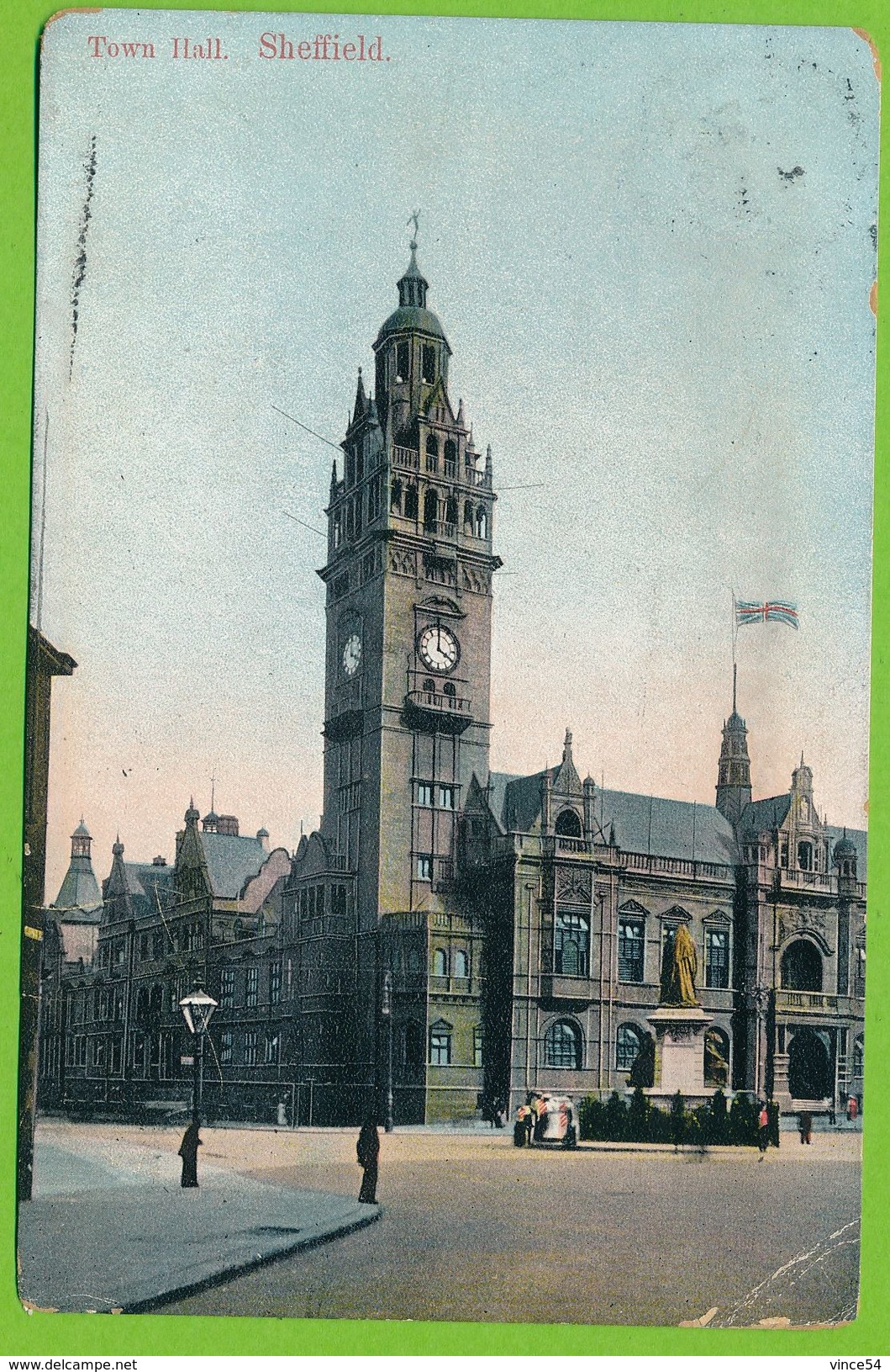 SHEFFIELD - Town Hall Carte Circulé 1907 - Sheffield