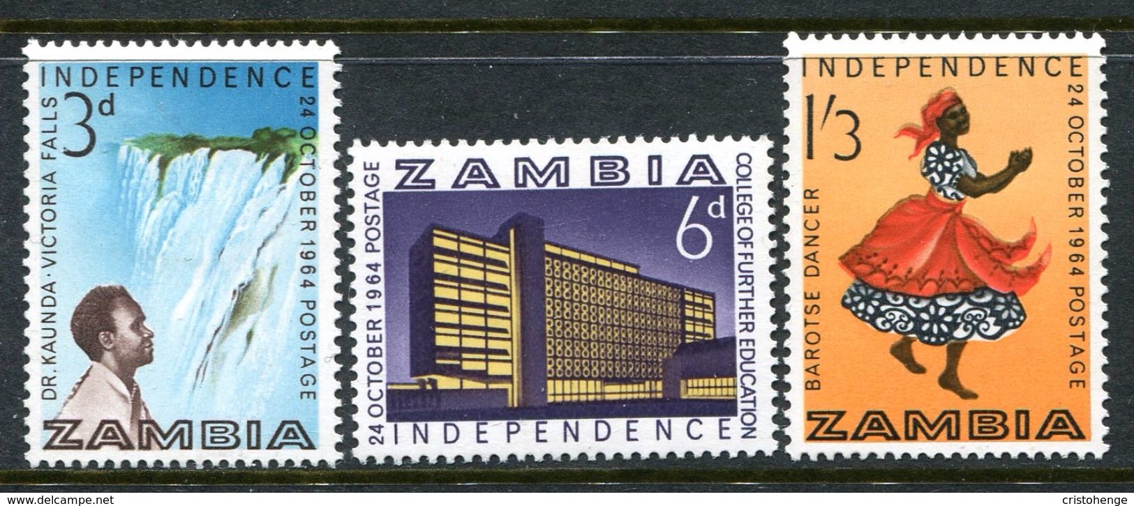 Zambia 1964 Independence Set HM (SG 91-93) - Zambia (1965-...)