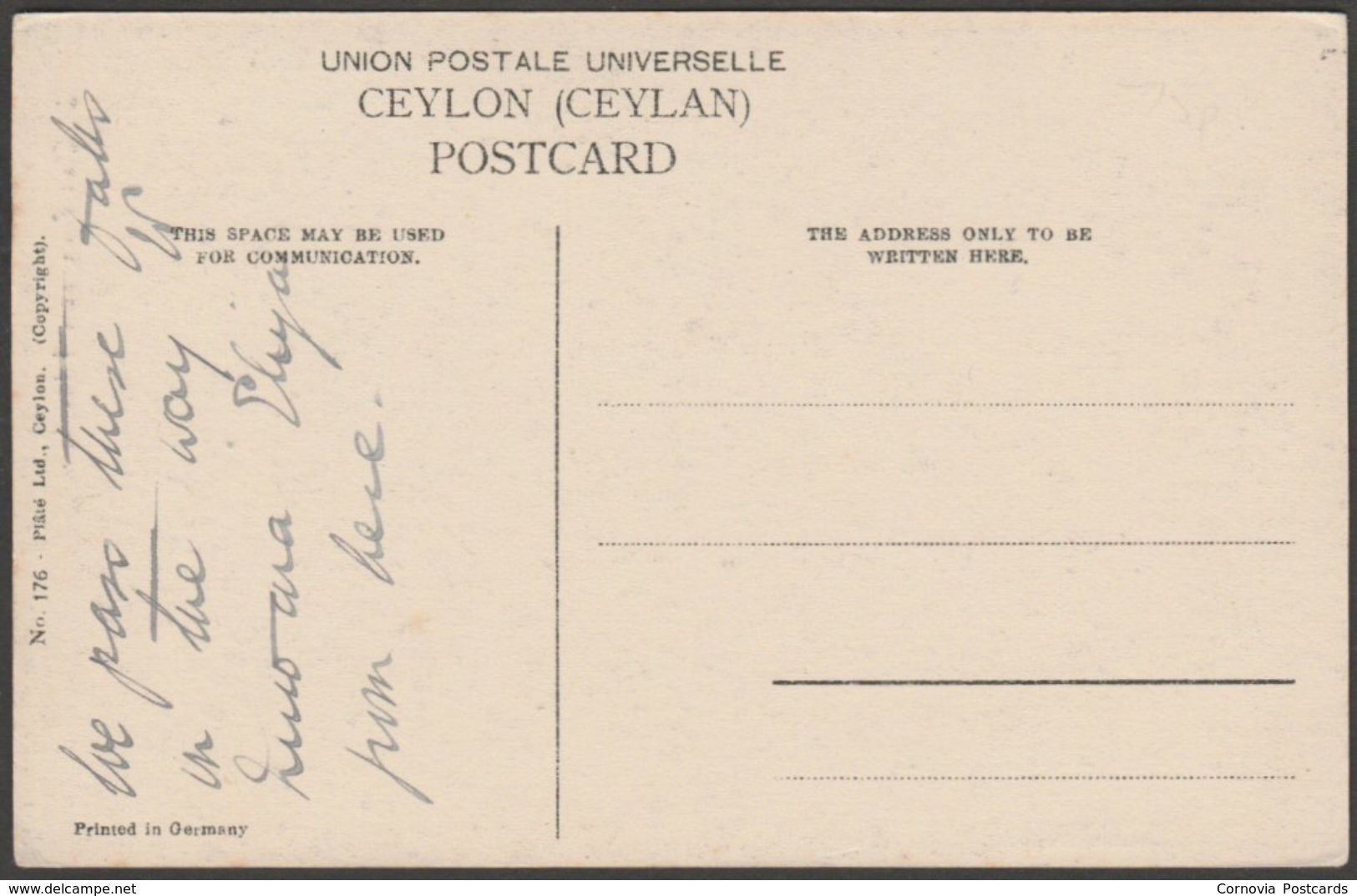 St Clair Falls, Talawakele, Ceylon, C.1910s - Plâté Postcard - Sri Lanka (Ceylon)