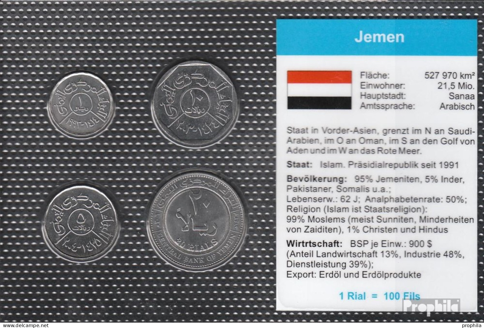 Jemen (Republik) Stgl./unzirkuliert Kursmünzen Stgl./unzirkuliert 1993-2004 1 Rial Bis 20 Rials - Jemen