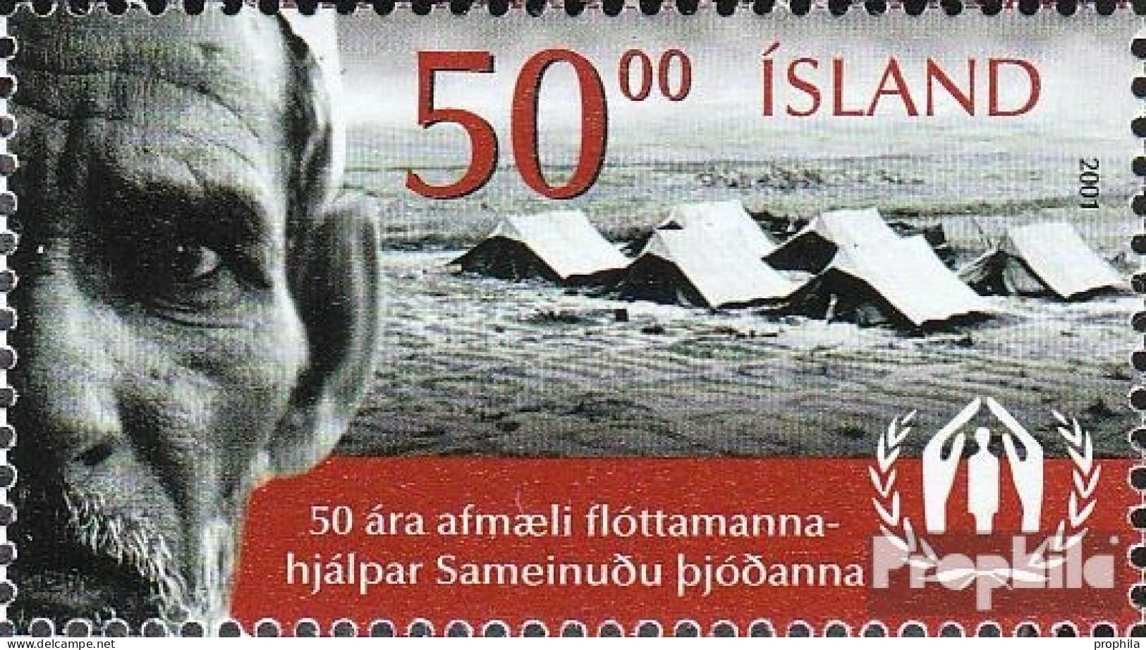 Island 976 (kompl.Ausg.) Postfrisch 2001 Flüchtlingskommissar - Neufs