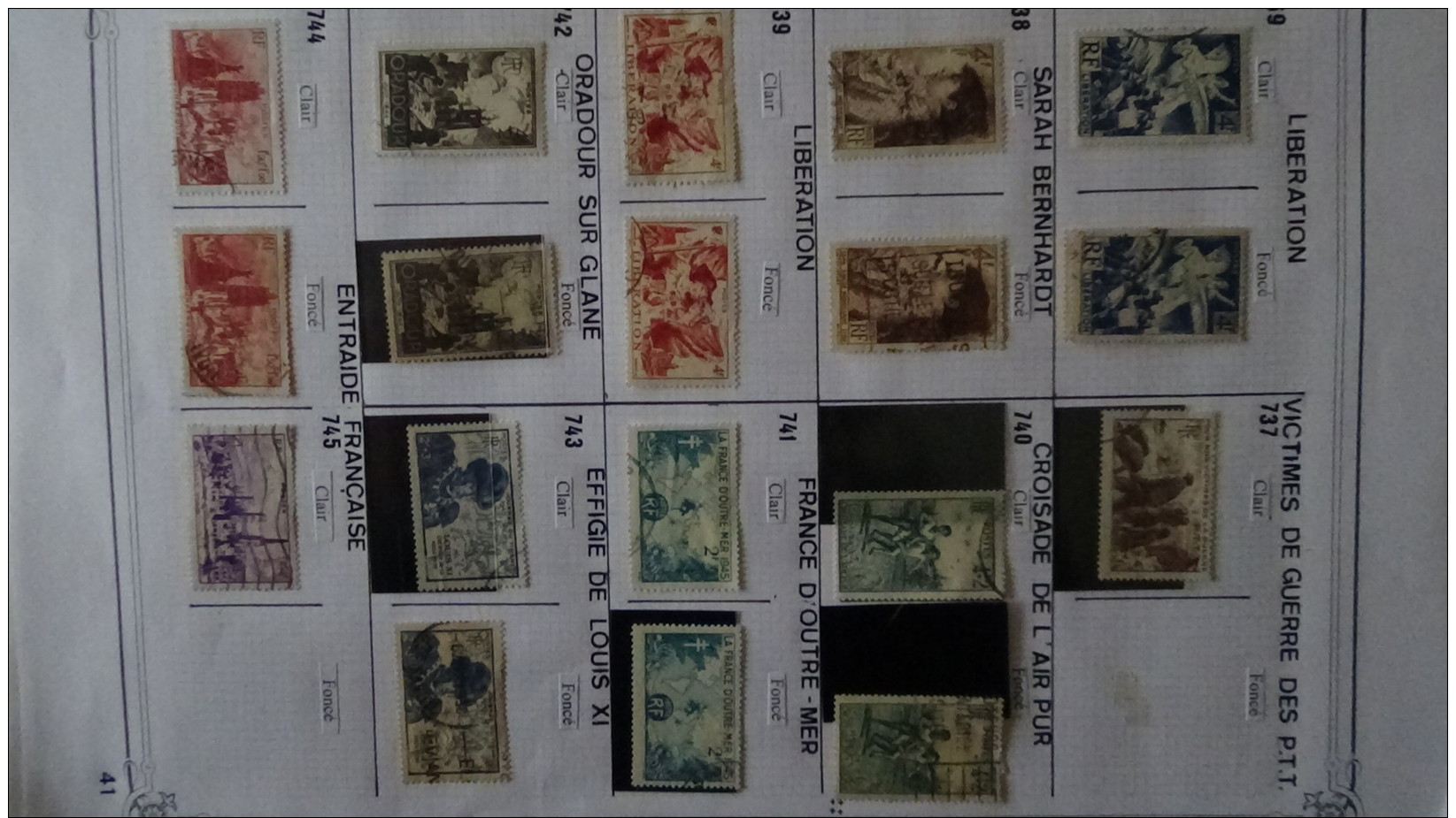 Très belle étude de variétés sur timbres oblitérés de France. Un travail de fourmis !!!