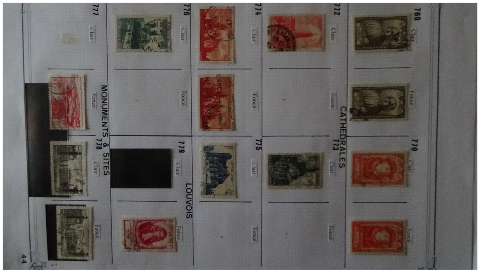 Très belle étude de variétés sur timbres oblitérés de France. Un travail de fourmis !!!