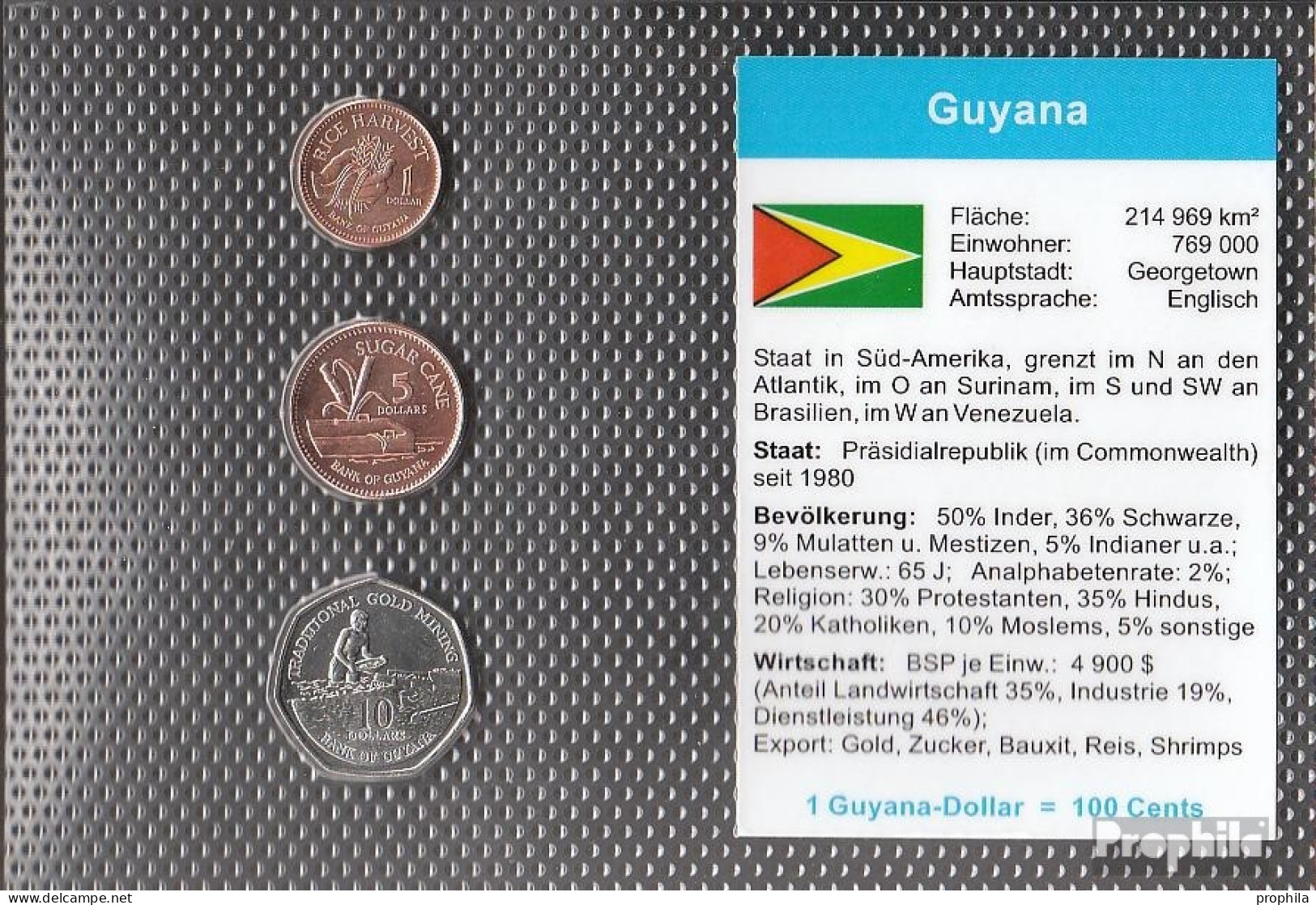 Guyana Stgl./unzirkuliert Kursmünzen Stgl./unzirkuliert 2005-2007 1 Dollar Bis 10 Dollars - Guyana