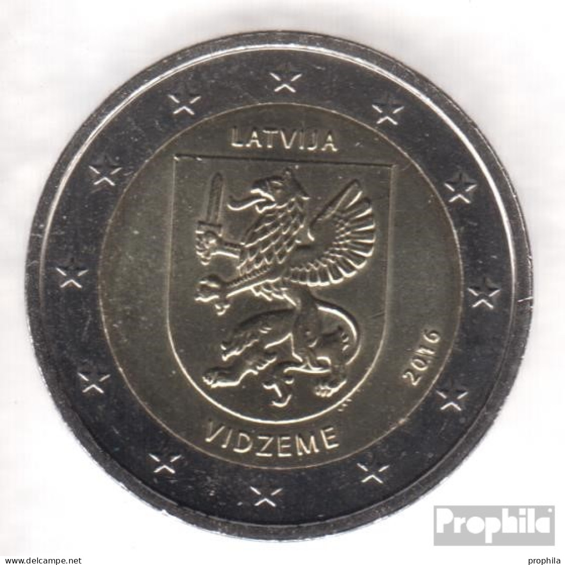 Lettland 2016 Stgl./unzirkuliert Auflage: 1 Mio. Stgl./unzirkuliert 2016 2 Euro Vidzeme - Letonia