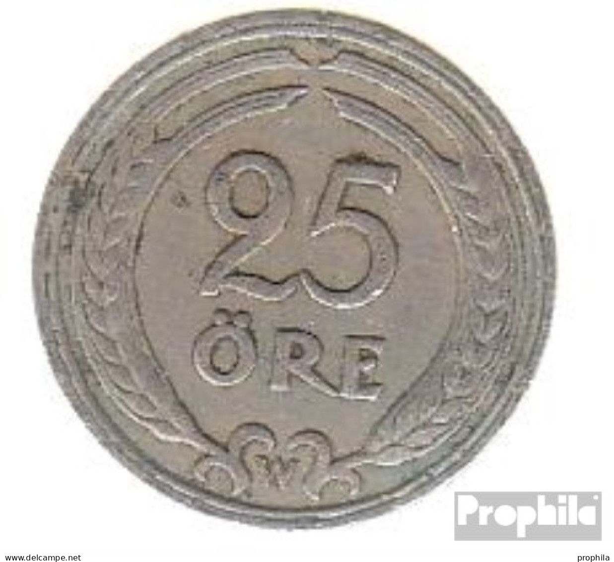 Schweden KM-Nr. : 798 1941 Sehr Schön Nickel-Bronze Sehr Schön 1941 25 Öre Gekröntes Monogramm - Suecia