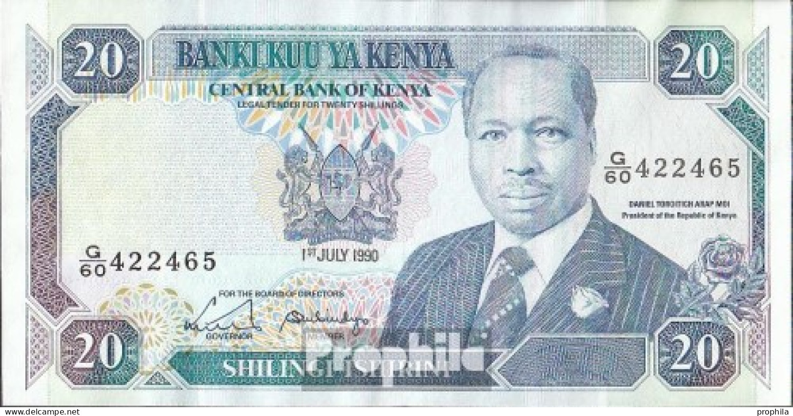 Kenia Pick-Nr: 25c Bankfrisch 1990 20 Schillings - Kenya