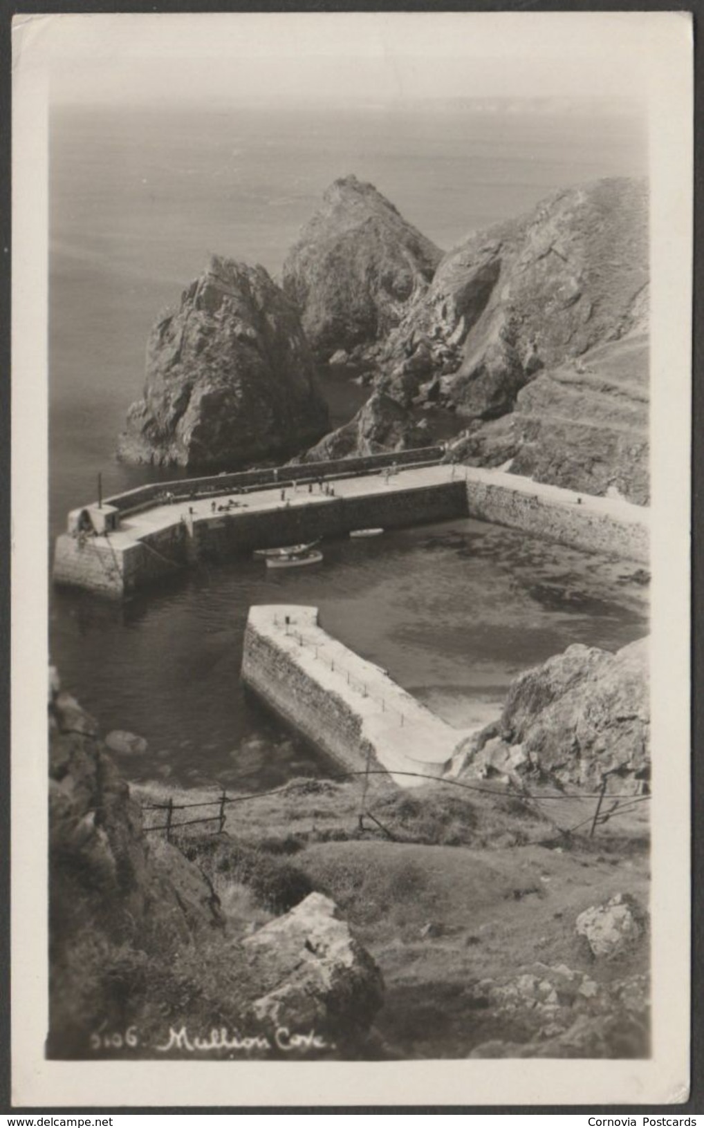 Mullion Cove Harbour, Cornwall, 1953 - Hawke RP Postcard - Other & Unclassified