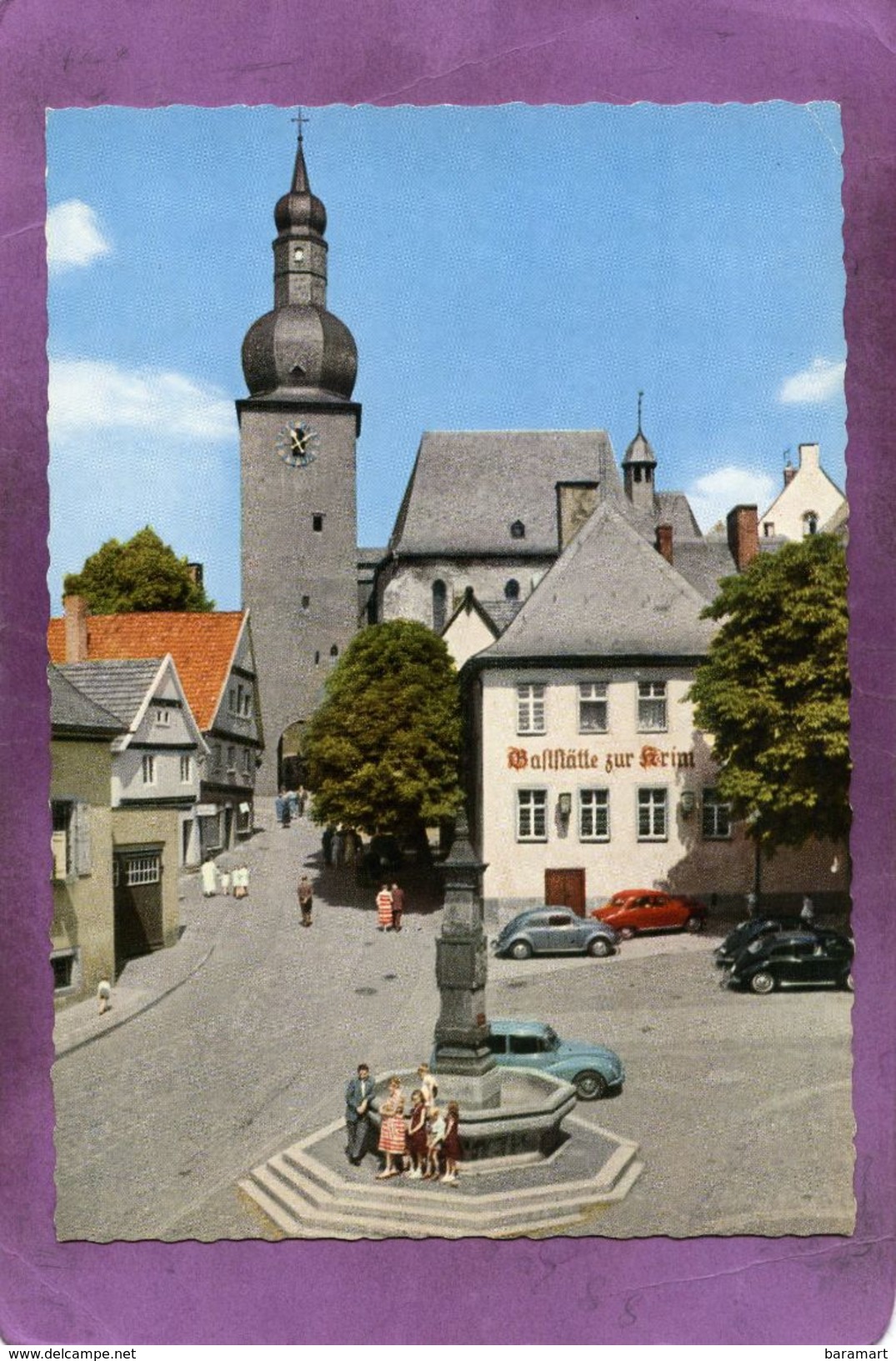 Luftkurort Arnsberg ( Sauerland ) Glockenturm Und Maximilianbrunnen VW Coccinelle VW Marienkäfer - Arnsberg