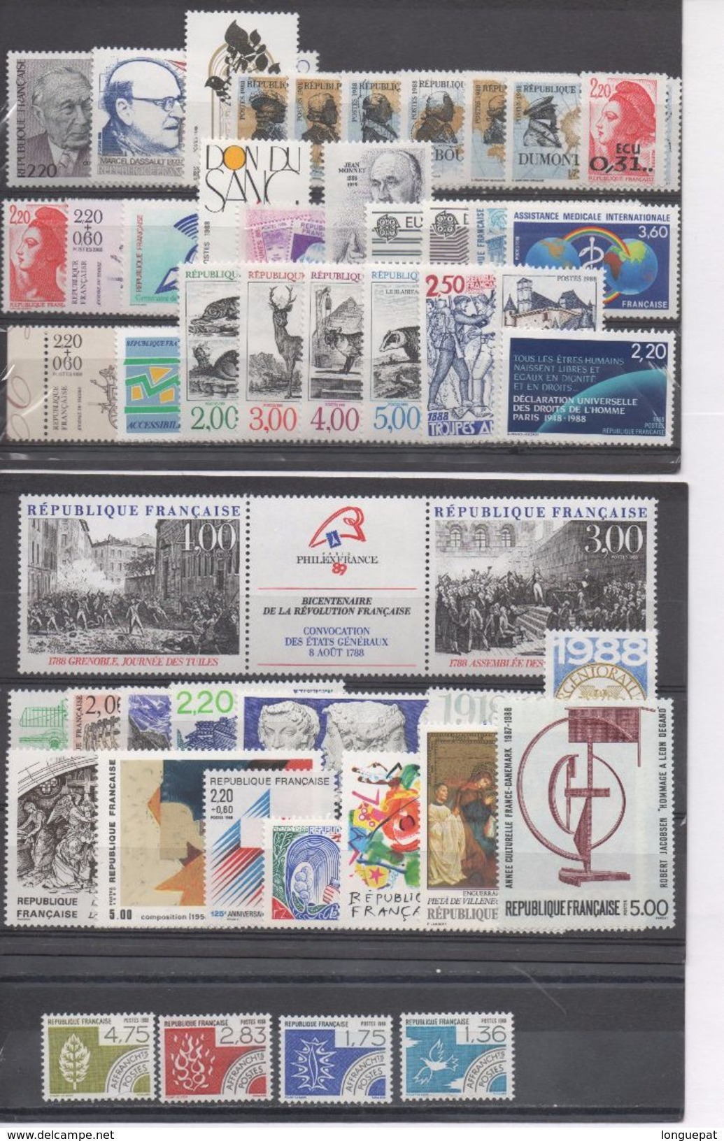 FRANCE - Timbres-Poste  + Préoblitérés   De 1988 - 1980-1989