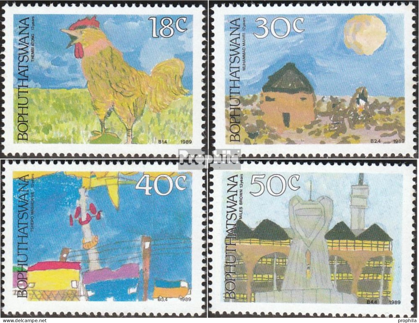 Bophuthatswana 218-221 (kompl.Ausg.) Postfrisch 1989 Kinderbilder - Ohne Zuordnung