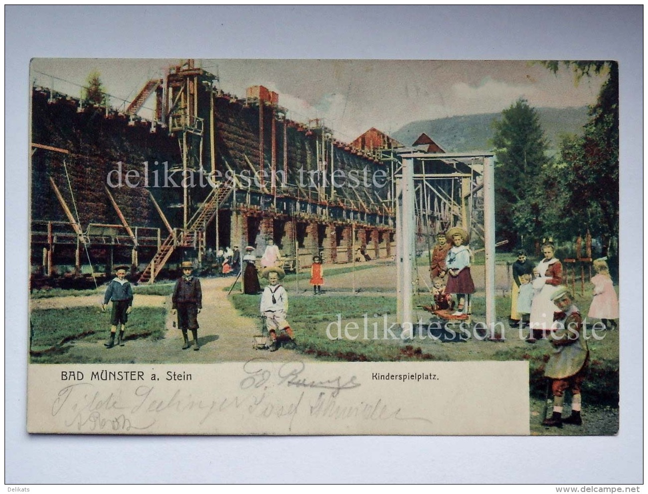 GERMANIA DEUTSCHLAND BAD MUNSTER A. Stein Kinderspielplatz AK Postcard - Bad Münster A. Stein - Ebernburg