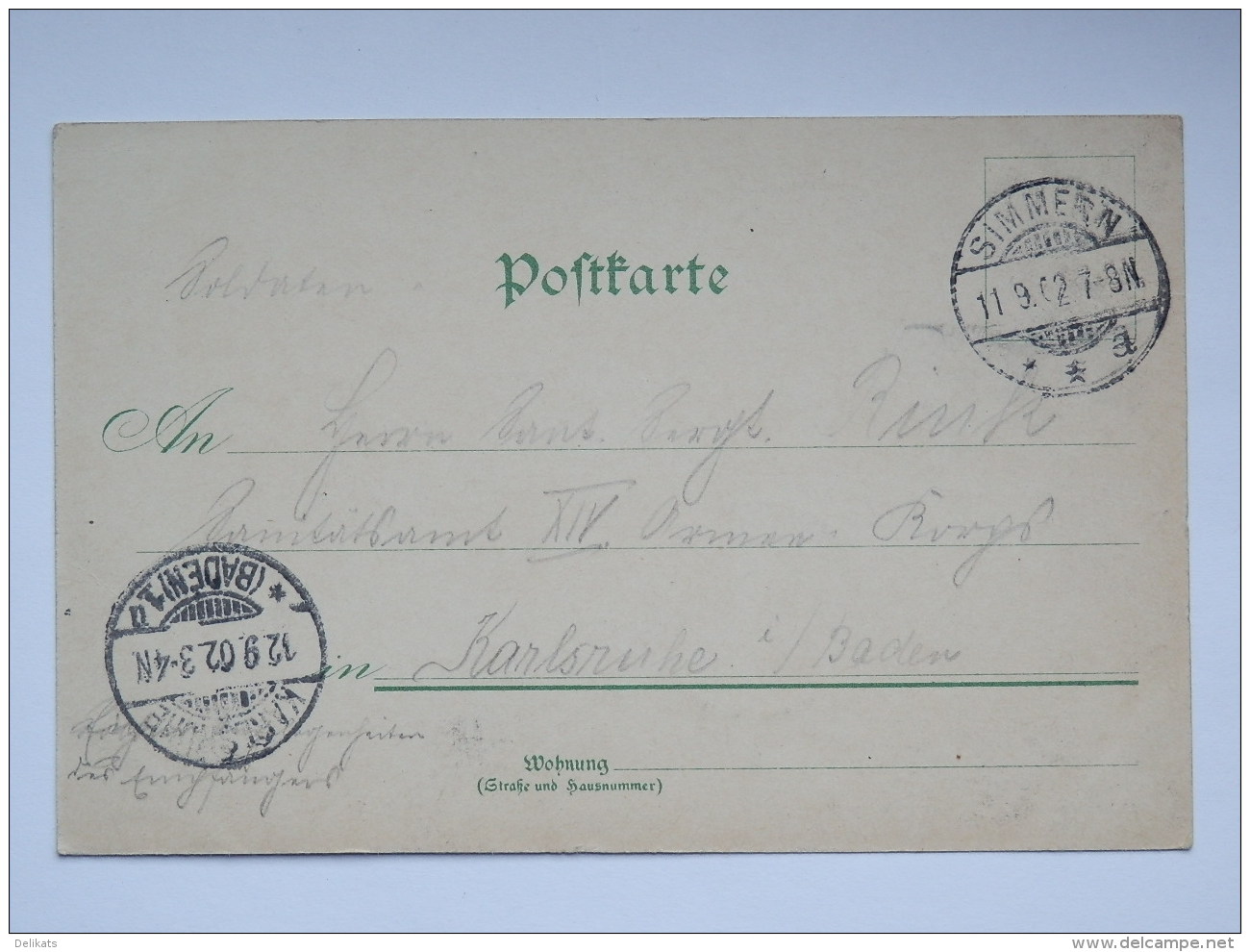 GERMANIA DEUTSCHLAND Gruss Aus Simmern Hotel Vollrath  AK Postcard - Simmern