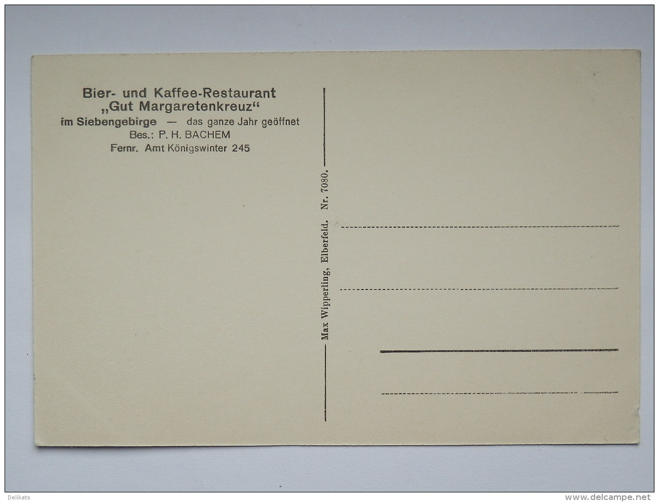 GERMANIA DEUTSCHLAND SIEBENGEBIRGE Bier U Kaffee Restaurant Gut Margaretenkreuz Bachem AK Postcard - Koenigswinter