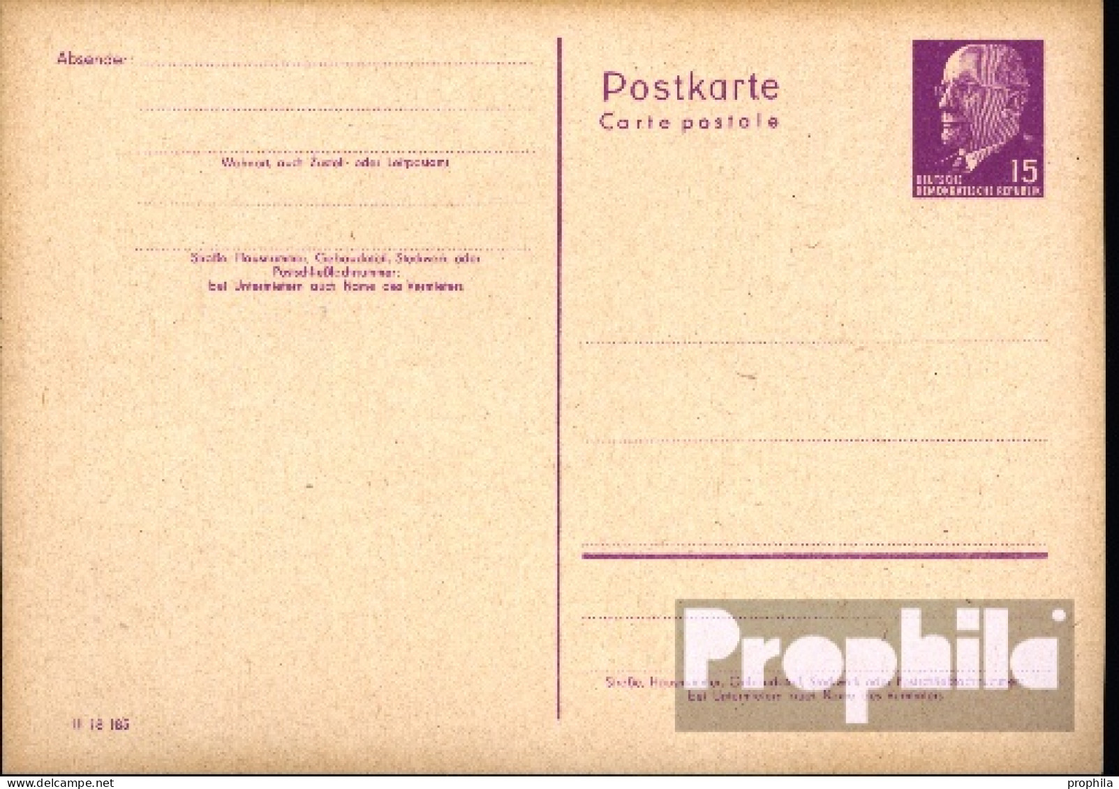 DDR P72 Amtliche Postkarte Ungebraucht 1961 Walter Ulbricht - Andere & Zonder Classificatie