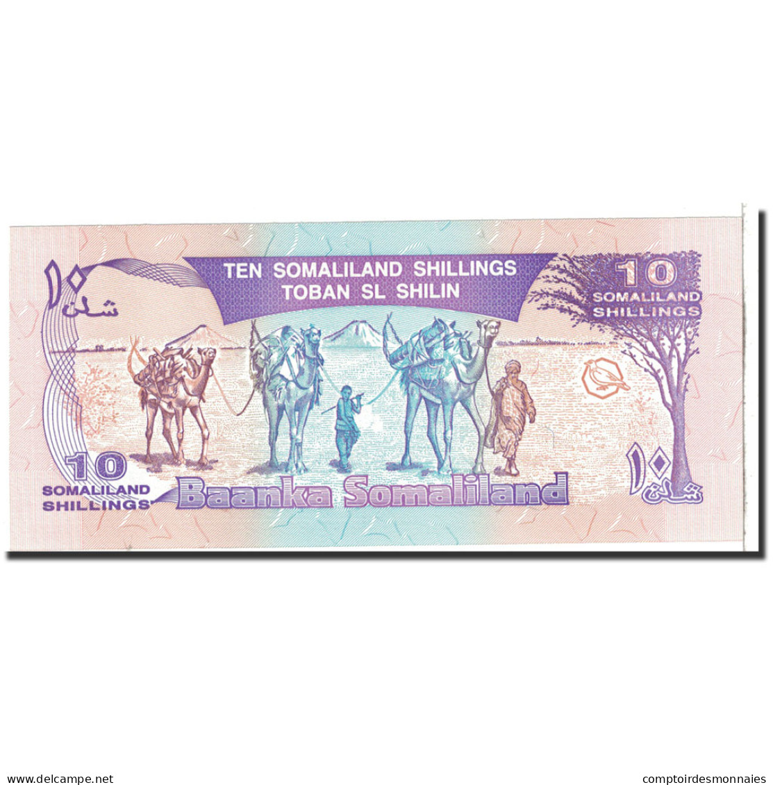 Billet, Somaliland, 10 Shillings = 10 Shilin, 1996, 1996-05-18, KM:15, NEUF - Somalie