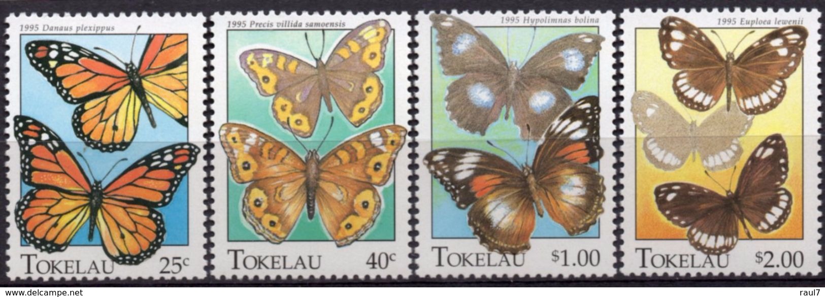 TOKELAU 1995 - Faune, Insectes, Papillons - 4 Val Neuf // Mnh - Tokelau