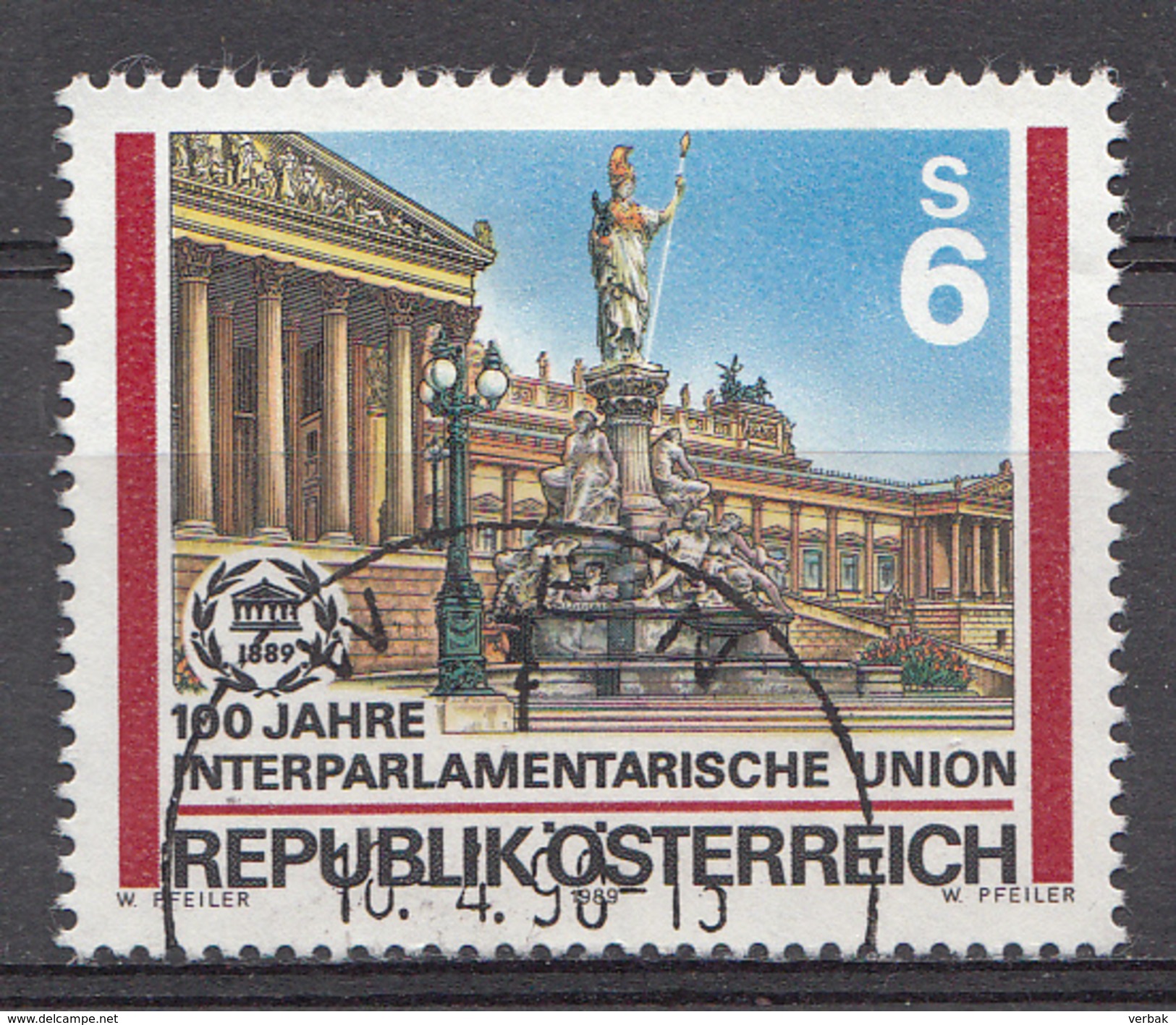 Autriche 1989  Mi.Nr: 1964 Interparlamentarische Union IPU  Oblitèré / Used / Gebruikt - Oblitérés