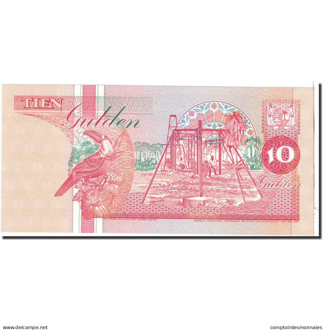 Billet, Surinam, 10 Gulden, 1991, 1991-07-09, KM:137a, NEUF - Surinam