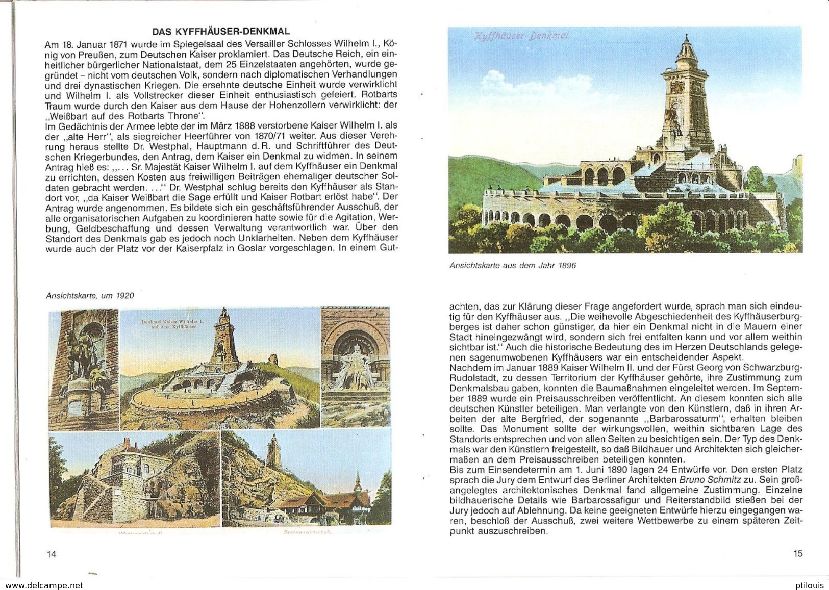 KYFFHÄUSER Burg Und Denkmal - LIVRET EN ALLEMAND - 24 Pages - Format 17 X 12 - (1996 Ou 1998) - Thuringe
