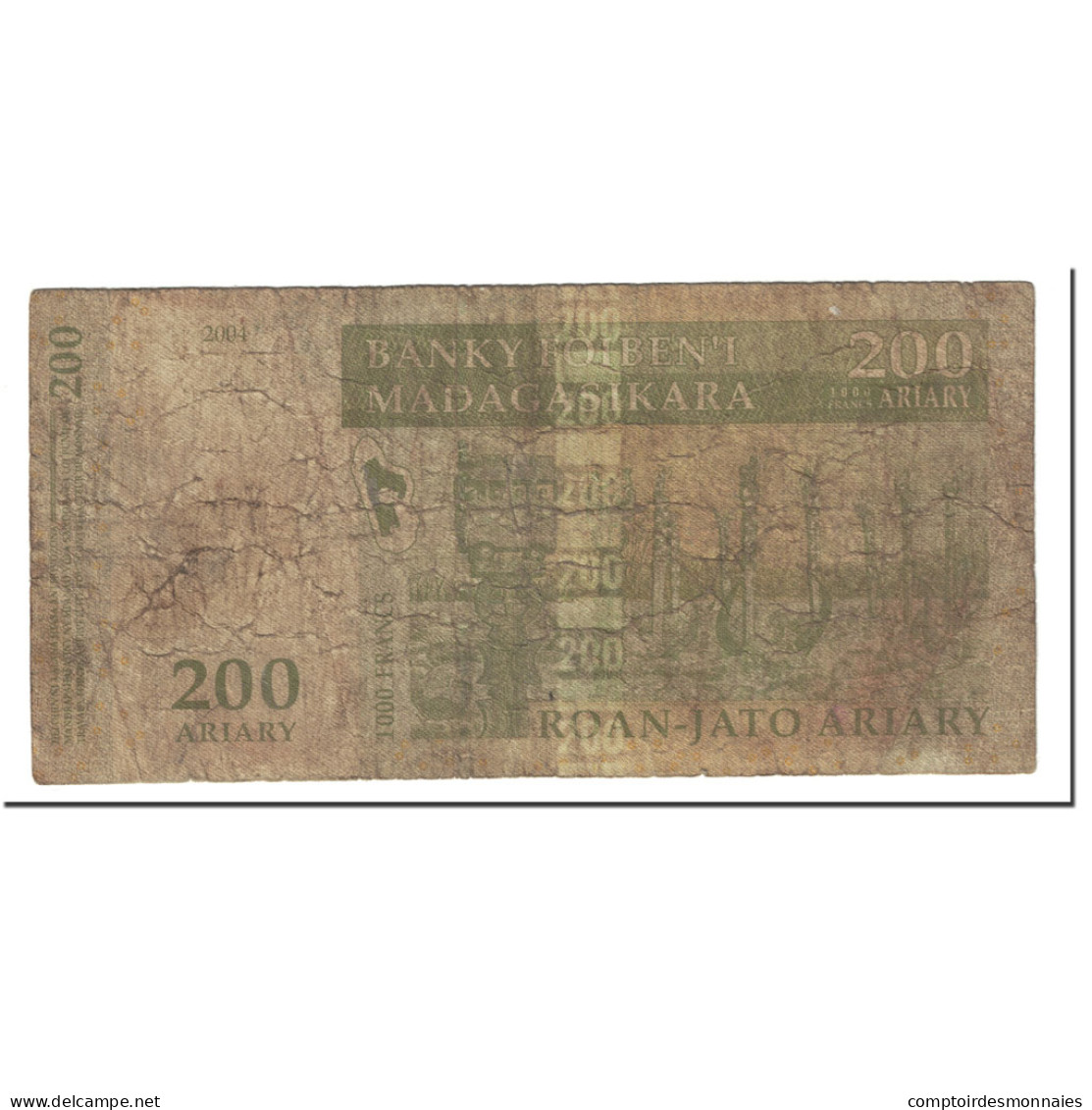 Billet, Madagascar, 200 Ariary, 2004, Undated (2004), KM:87a, B - Madagascar