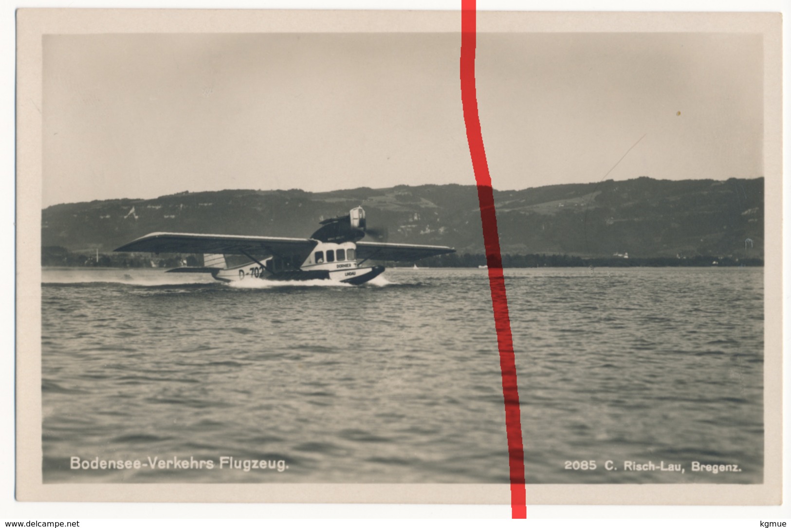 PostCard - Original Foto - Verkehrs Flugzeug Im Bodensee - 1929 - 1919-1938