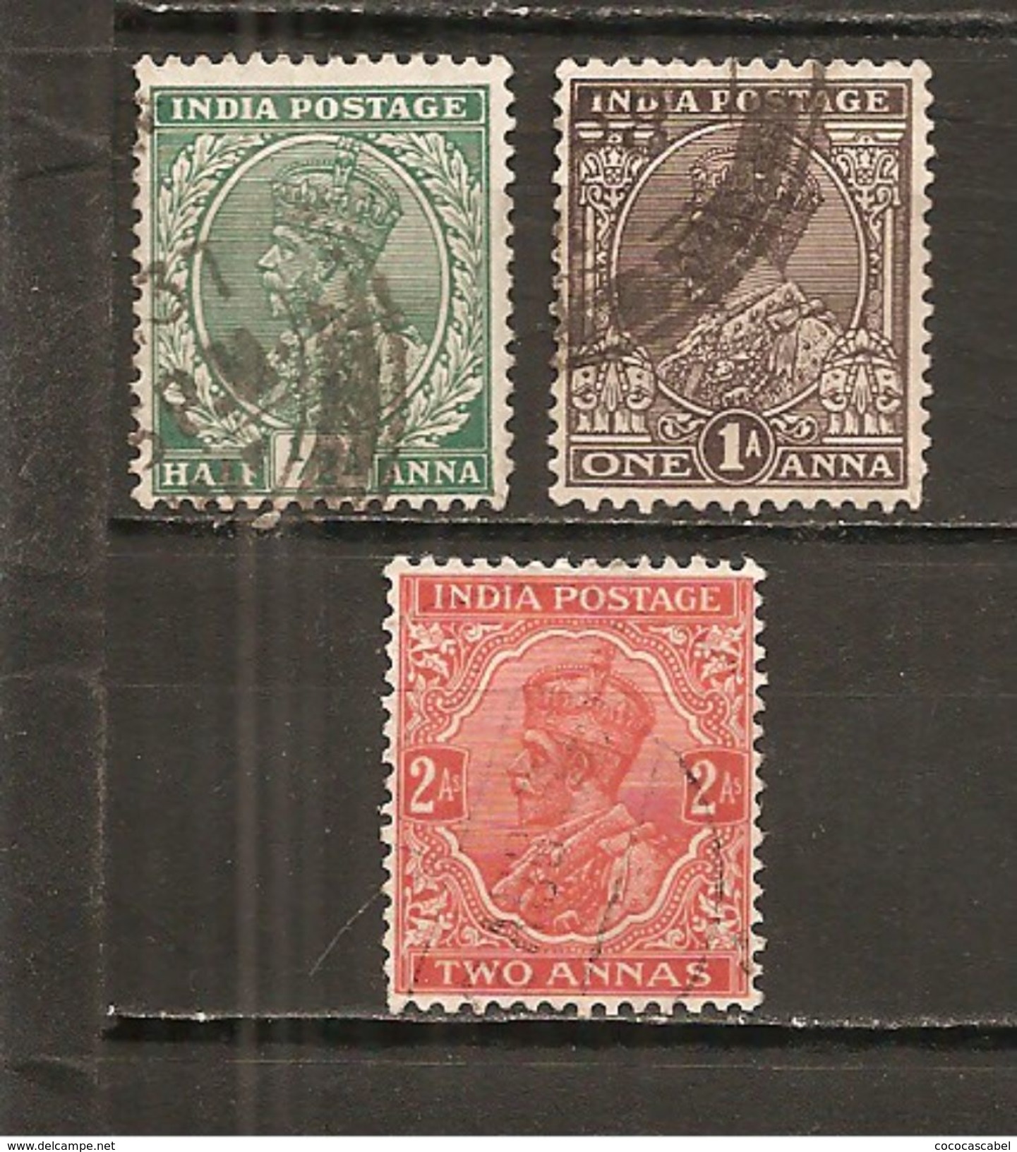 India Inglesa - Nº Yvert 133-35 (usado) (o) - 1911-35 King George V