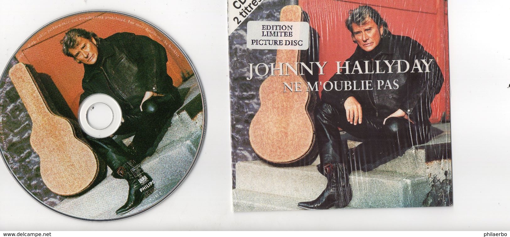 JOHNNY HALLIDAY  1995  " NE M'OUBLIE PAS "   PICTURE DISC  SOUS BLISTER - Ediciones Limitadas